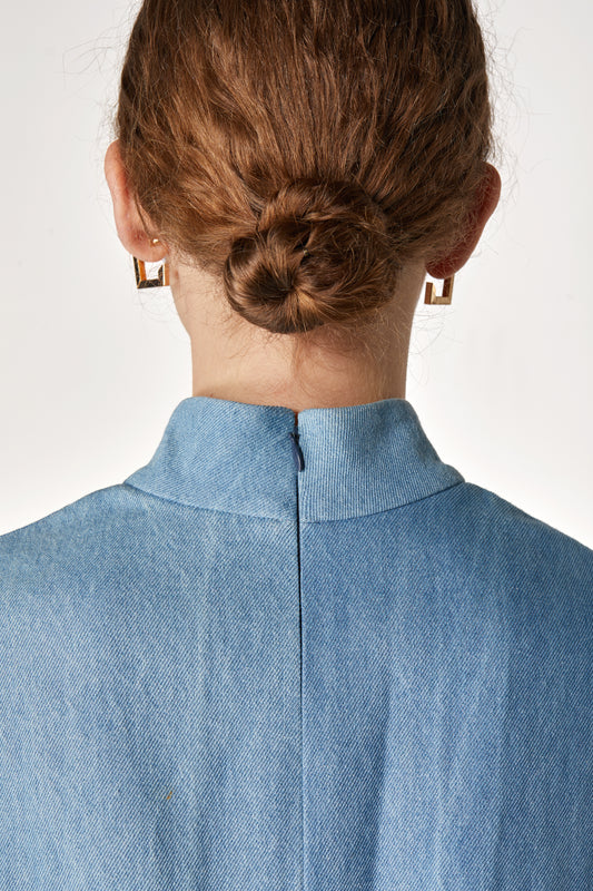 Denim Contrast Dress